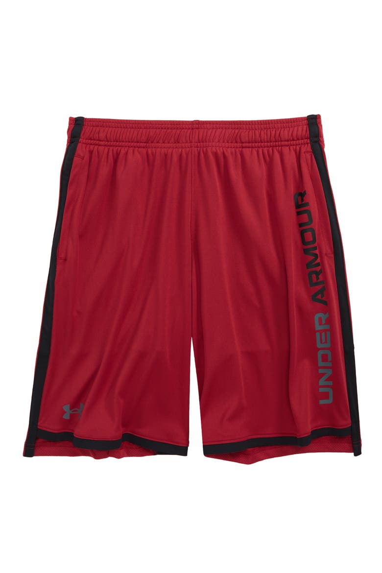 Kids' UA Stunt 3.0 Performance Athletic Shorts, Main, color, BLACK ROSE / BLACK