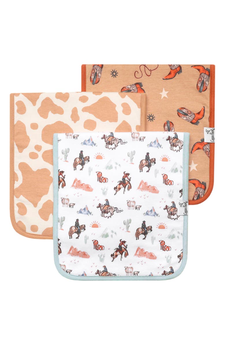 Copper Pearl Boone Assorted 3-Pack Burp Cloths, Main, color,