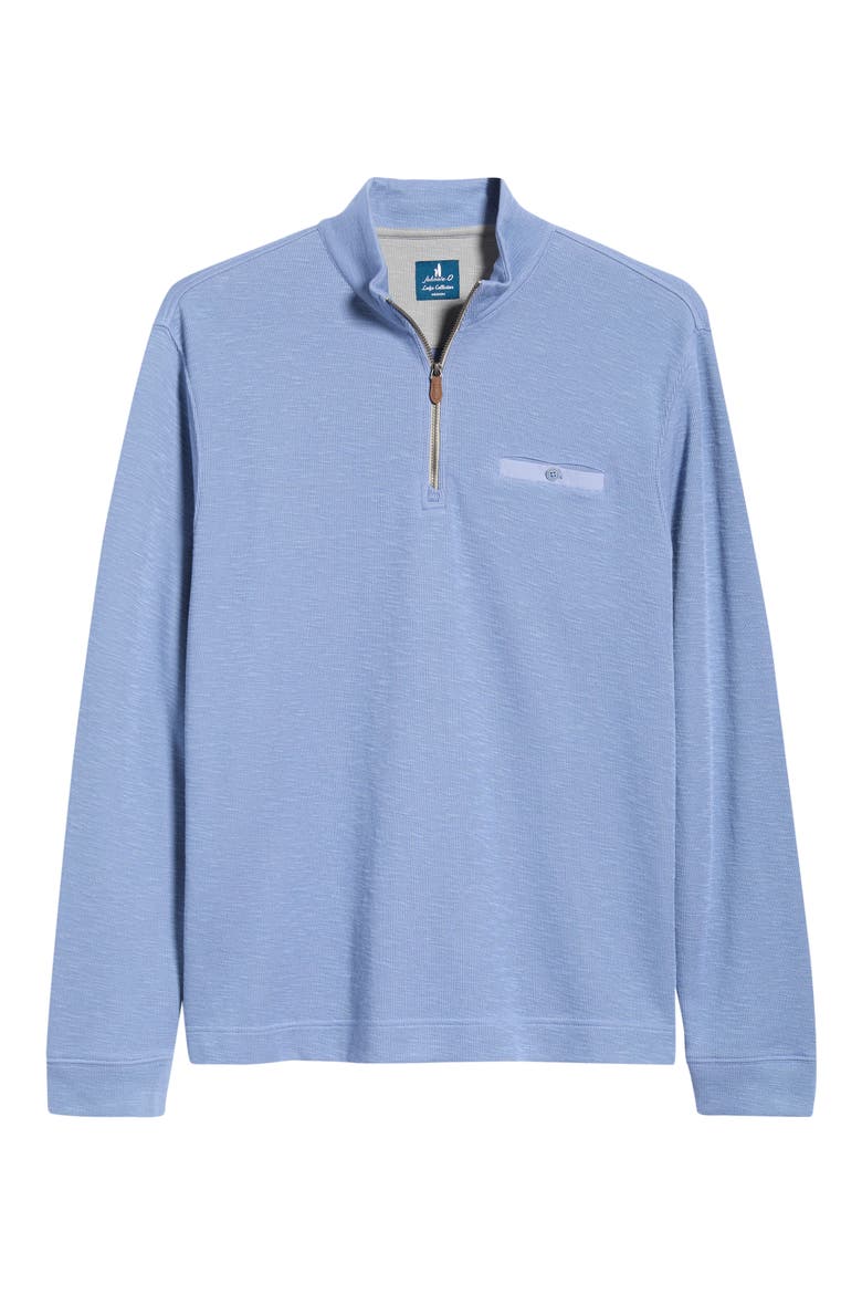 Flame Stitch Quarter Zip Pullover, Alternate, color, CLOUDBURST