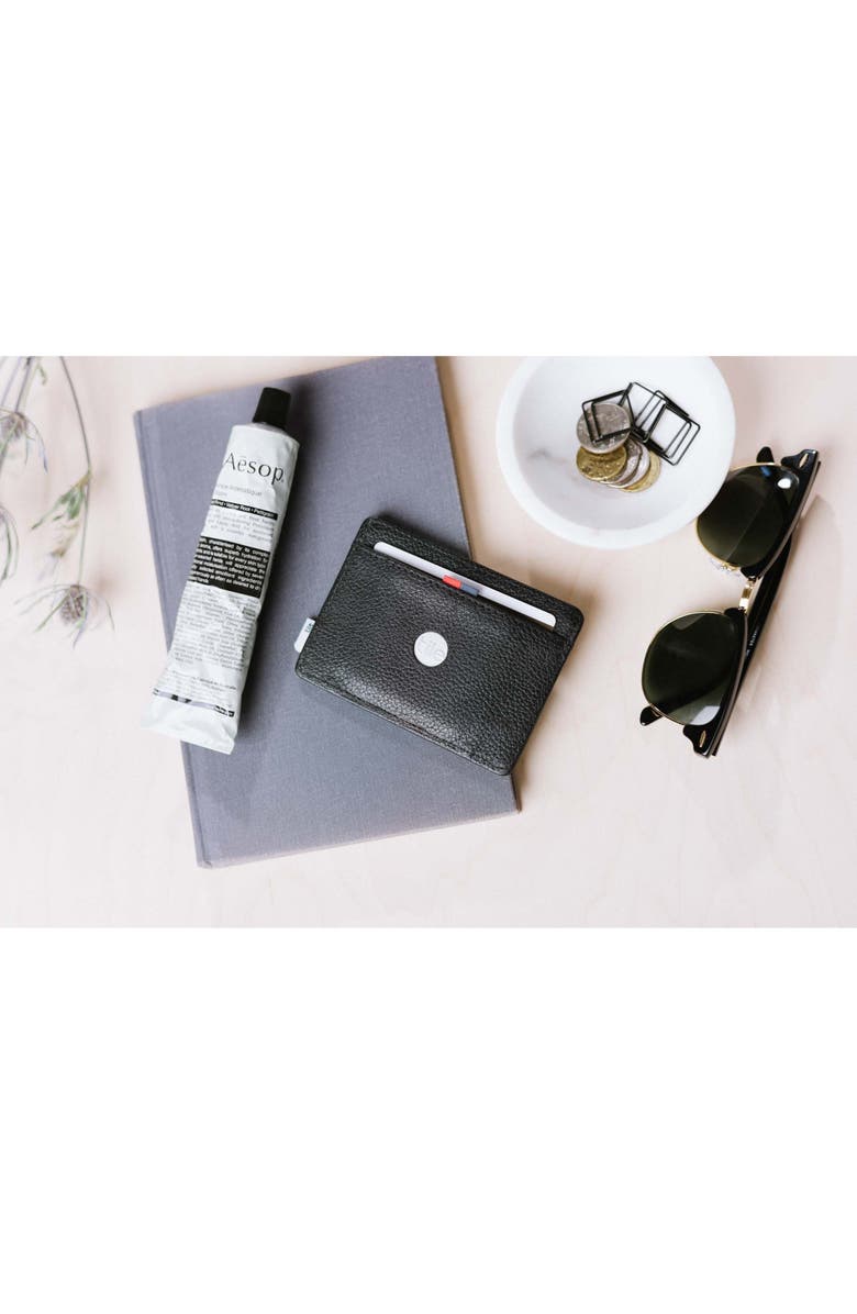 Herschel Supply Co. Tile Slim Charlie Leather Card Case, Alternate, color,