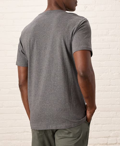 Pact Organic Cotton Softspun Pocket Crew Tee In Medium Grey Heather