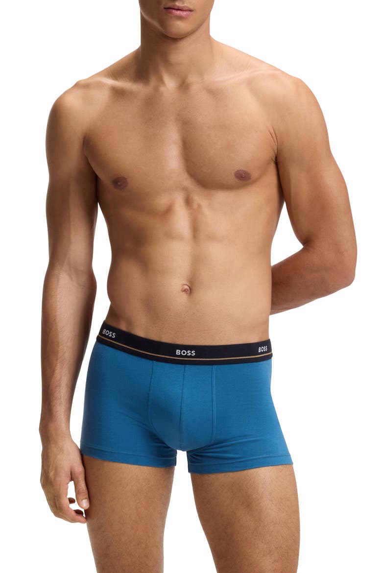 Essential Assorted 5-Pack Stretch Cotton Trunk Boxers, Alternate, color, BLACK MULTI