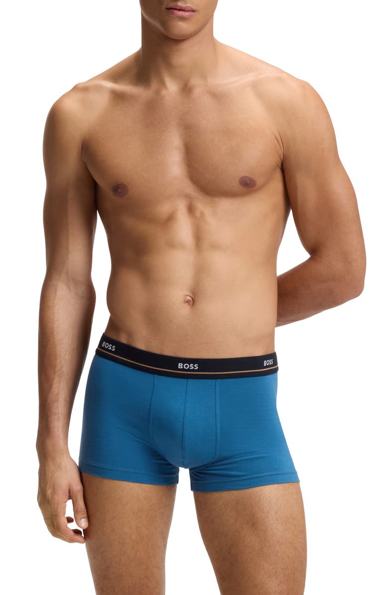 BOSS Essential Assorted 5-Pack Stretch Cotton Trunk Boxers, Alternate, color, 