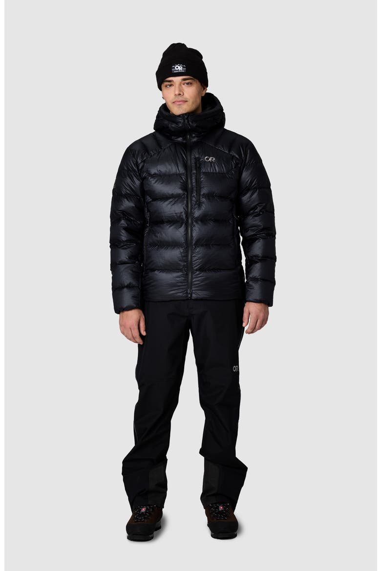 Austera Alpine 850-Fill-Power Down Hoodie, Alternate, color, BLACK