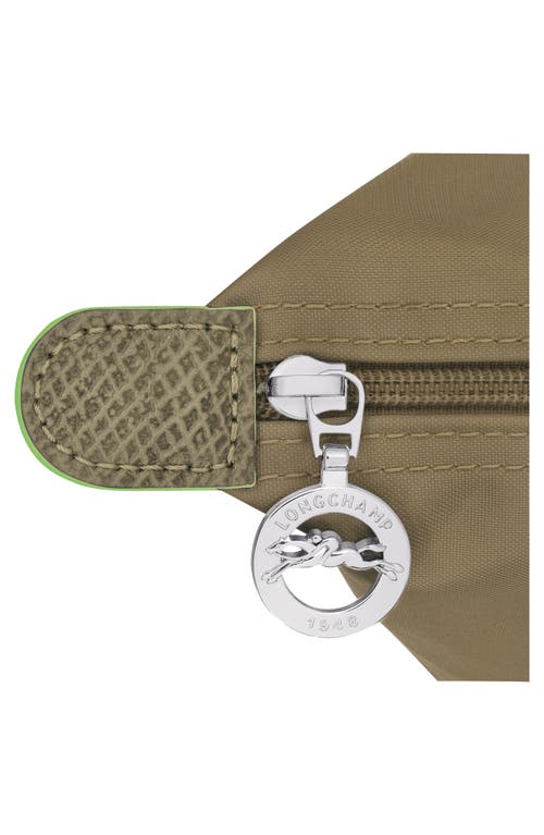 Longchamp Small Le Pliage Green Recycled Canvas Top Handle Bag In Artichoke