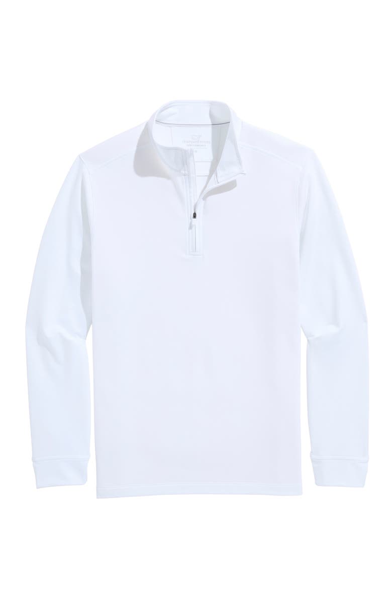 vineyard vines Performance Club Quarter-Zip Pullover, Alternate, color, White Cap