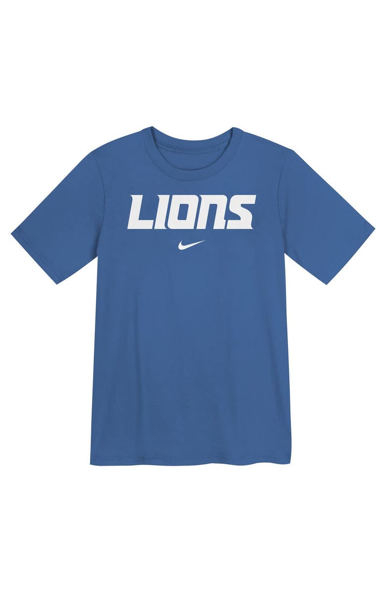 Nike Preschool Nike Blue Detroit Lions Wordmark T-Shirt, Alternate, color, 