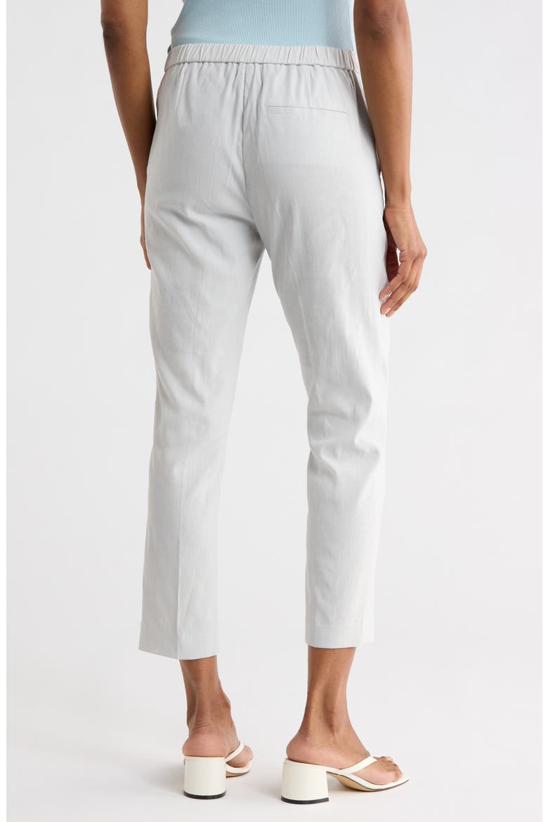 Treeca Linen Blend Crop Pull-On Pants, Alternate, color, LUNAR ROCK