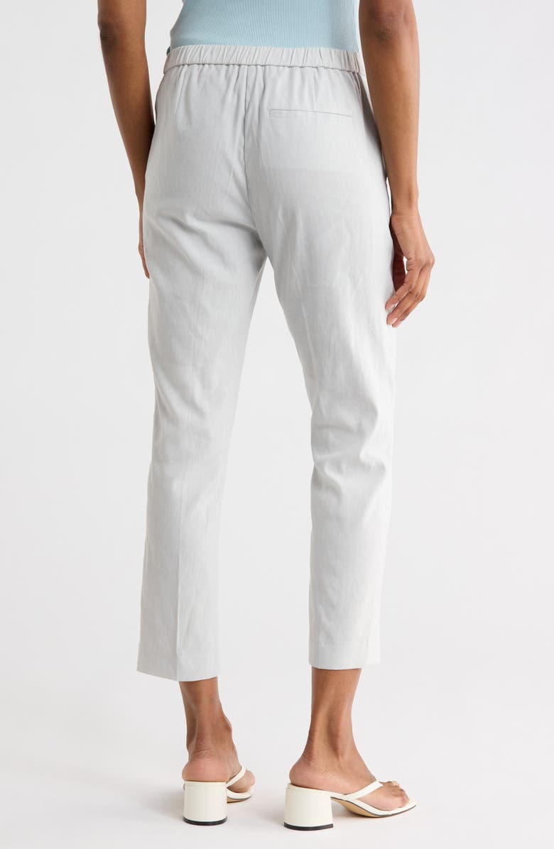 Theory Treeca Linen Blend Crop Pull-On Pants, Alternate, color, Lunar Rock