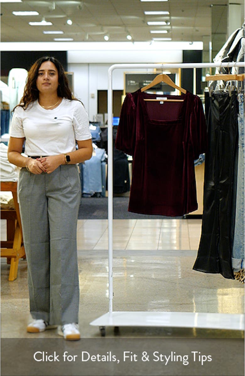 Square Neck Velvet Knit T-Shirt, sales video thumbnail