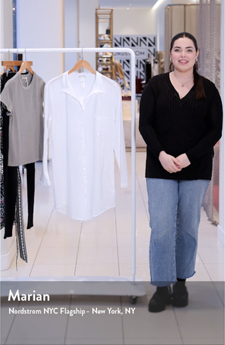 'Deluxe Boyfriend' Jersey Sleep Shirt, sales video thumbnail