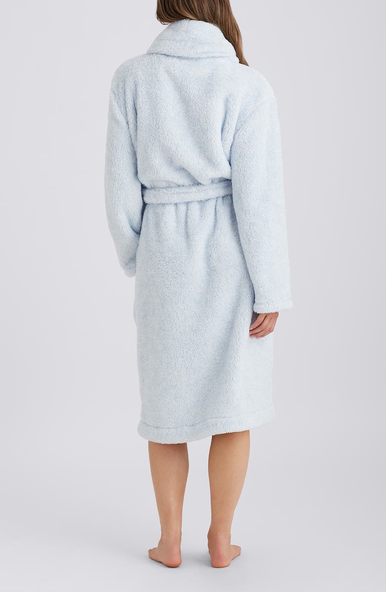 Papinelle Plush Mid Length Robe, Alternate, color, Winter Blue