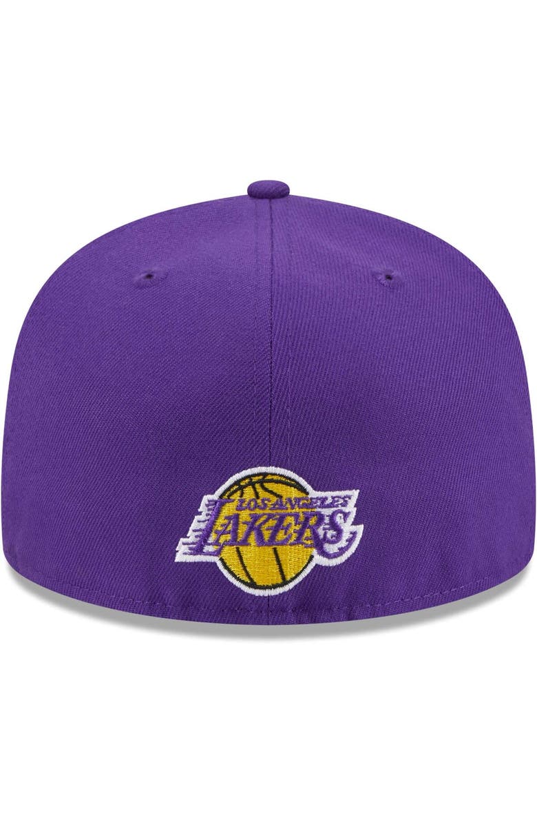 New Era Men's New Era  Purple Los Angeles Lakers Game Day Hollow Logo Mashup 59FIFTY Fitted Hat, Alternate, color, Purple