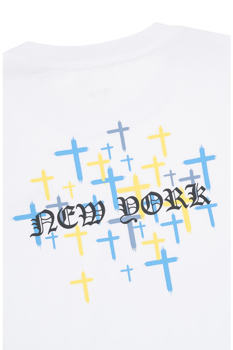 Kids' Lawson Cotton Graphic T-Shirt, Alternate, color, WHITE OLD ENGLISH NY