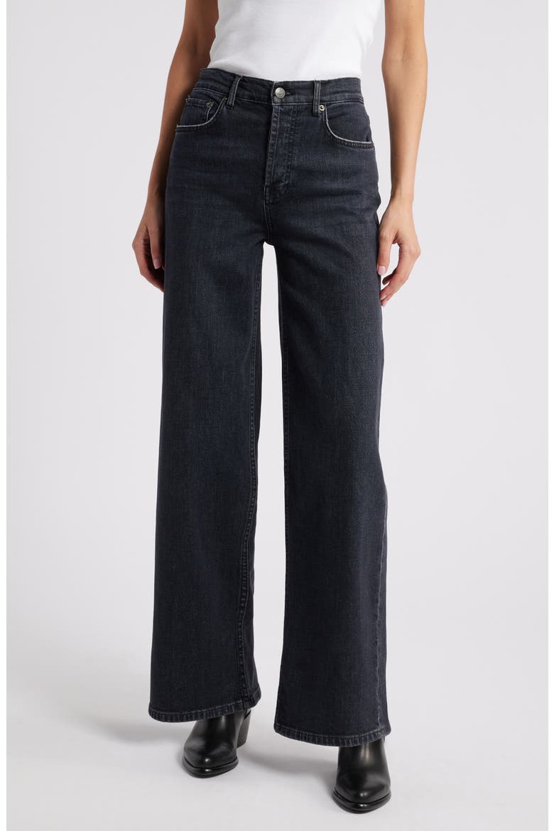 Getty High Waist Wide Leg Jeans, Main, color, BLACK PEARL