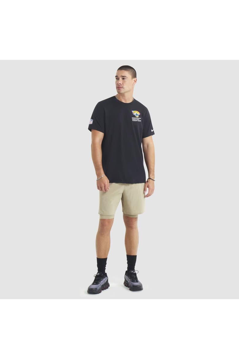 Men's Nike Black Jacksonville Jaguars 2025 NFL Crucial Catch Tri-Blend Dri-FIT T-Shirt, Alternate, color, Black