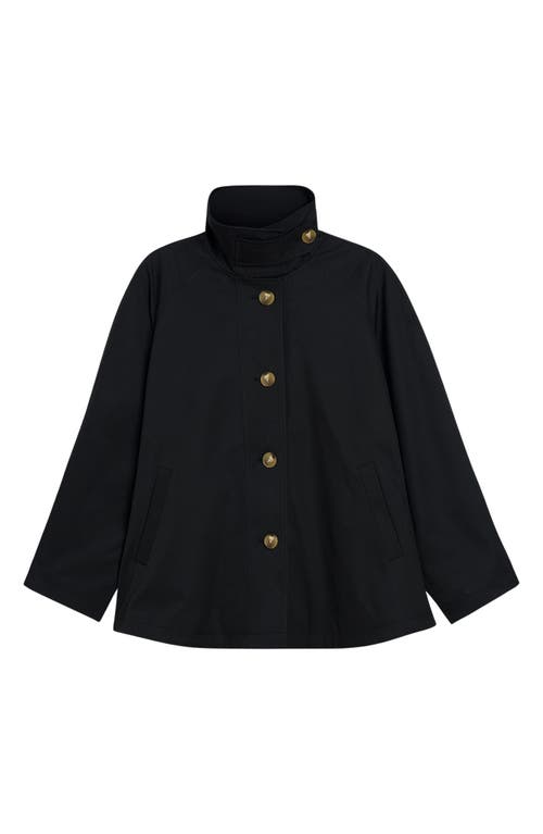 Noize Trench Poncho Jacket In Black