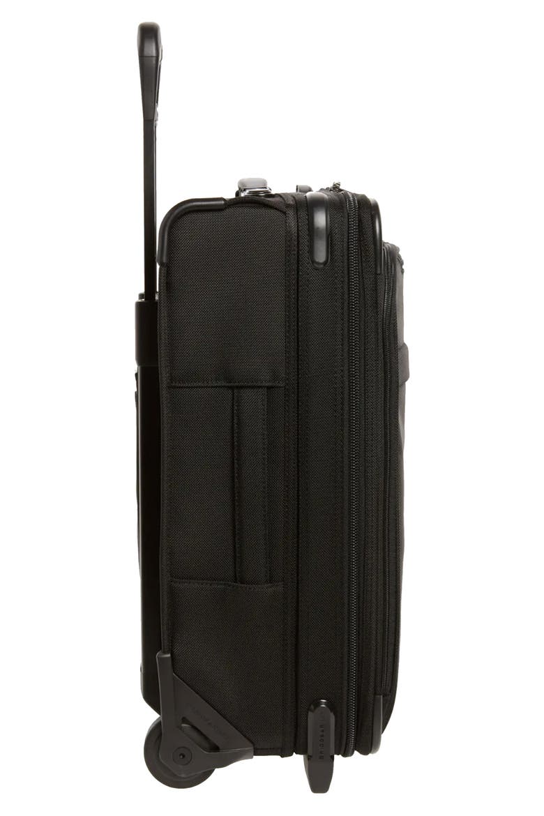 Baseline 21-Inch International Expandable Rolling Carry-On, Alternate, color, BLACK