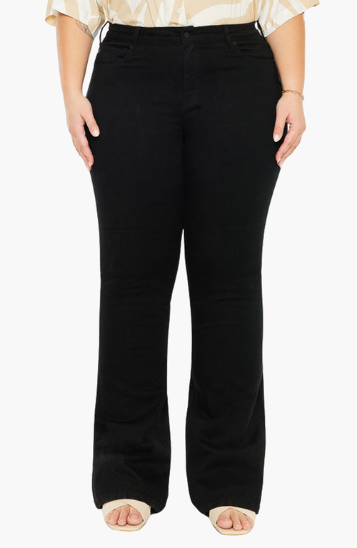 Kancan Gabriel Mid Rise Flare Jeans In Black