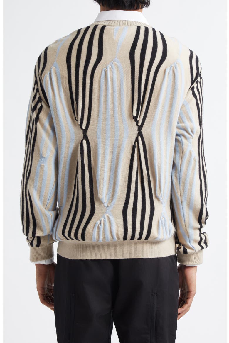 Solix Stripe Cashmere Sweater, Alternate, color, BEIGE / BLACK / L BLUE