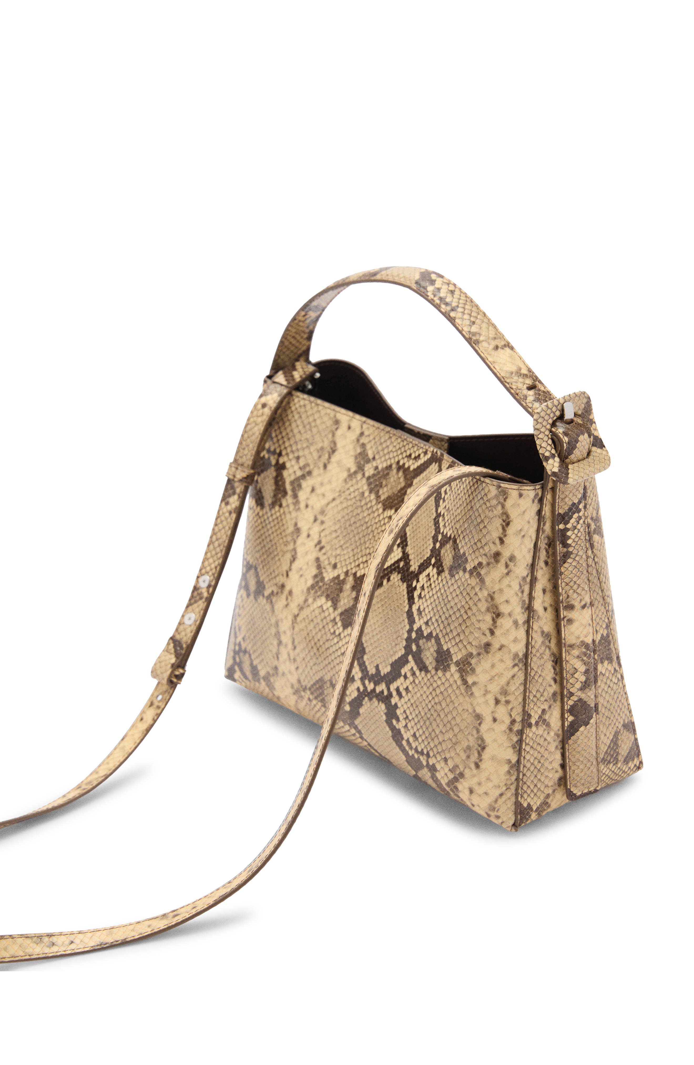 MANGO Snakeskin Print Shoulder Bag, Alternate, color, 