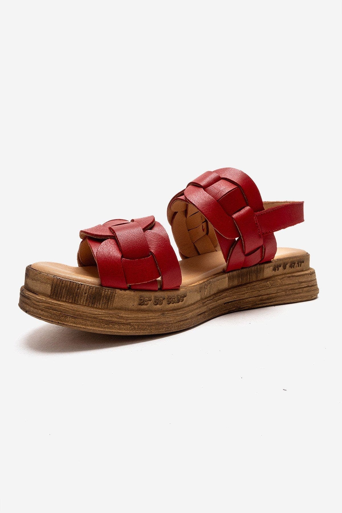 Elvoro Leather Sandal, Alternate, color, Red