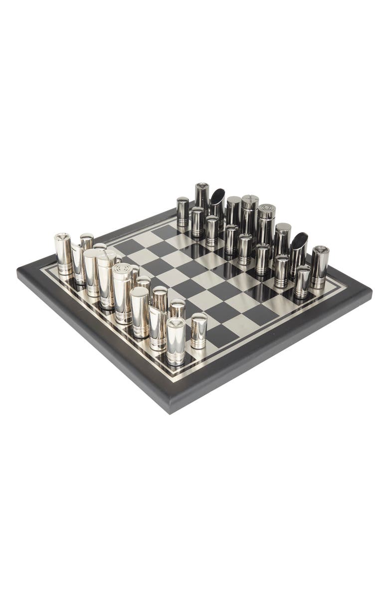 Novogratz Aluminum Chess Set, Main, color,
