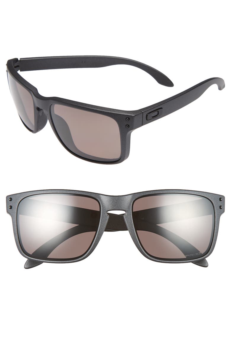 Oakley Holbrook<sup>™</sup> 57mm Prizm<sup>™</sup> Polarized Keyhole Sunglasses, Main, color, Grey