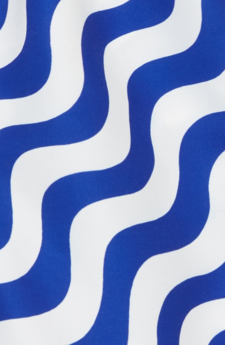 Mini Boden Kids' Wavy Stripe Swim Trunks, Alternate, color,