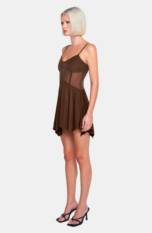 Ow Collection Cassandra Mini Dress In Green