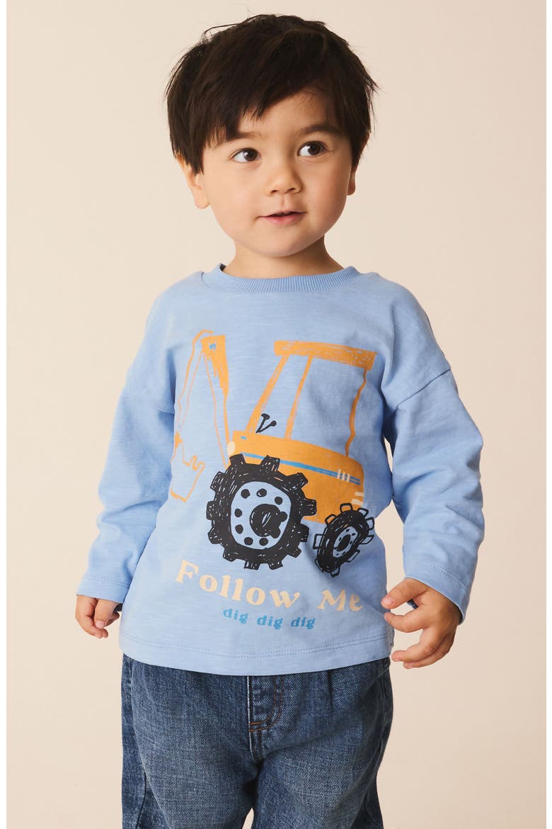 Kids' Follow Me Digger T-Shirt, Alternate, color, BLUE