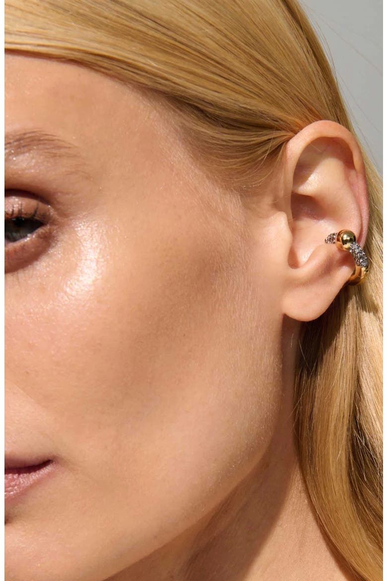 Tatum Ear Cuff, Alternate, color, GOLD/ HEM/ CRYSTAL