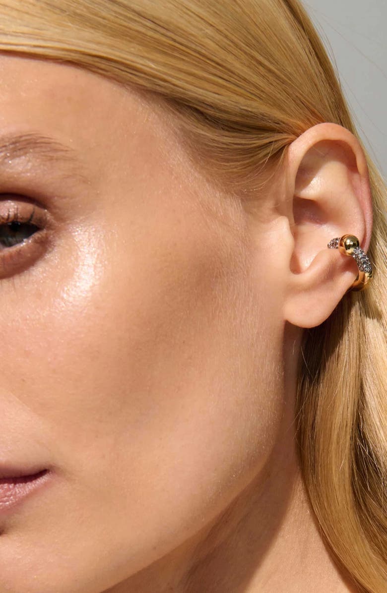 DEMARSON Tatum Ear Cuff, Alternate, color, Gold/ Hem/ Crystal