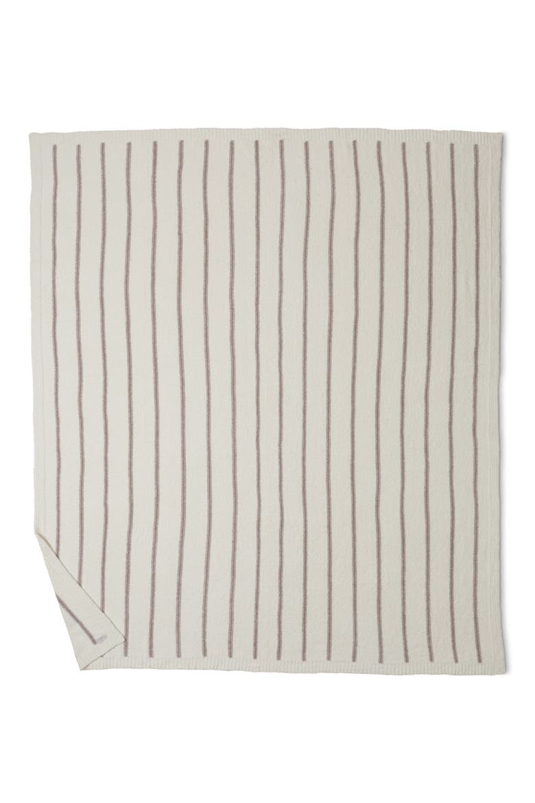 CozyChic™ Pinstripe Bed Blanket, Alternate, color, PEARL/ TAUPE