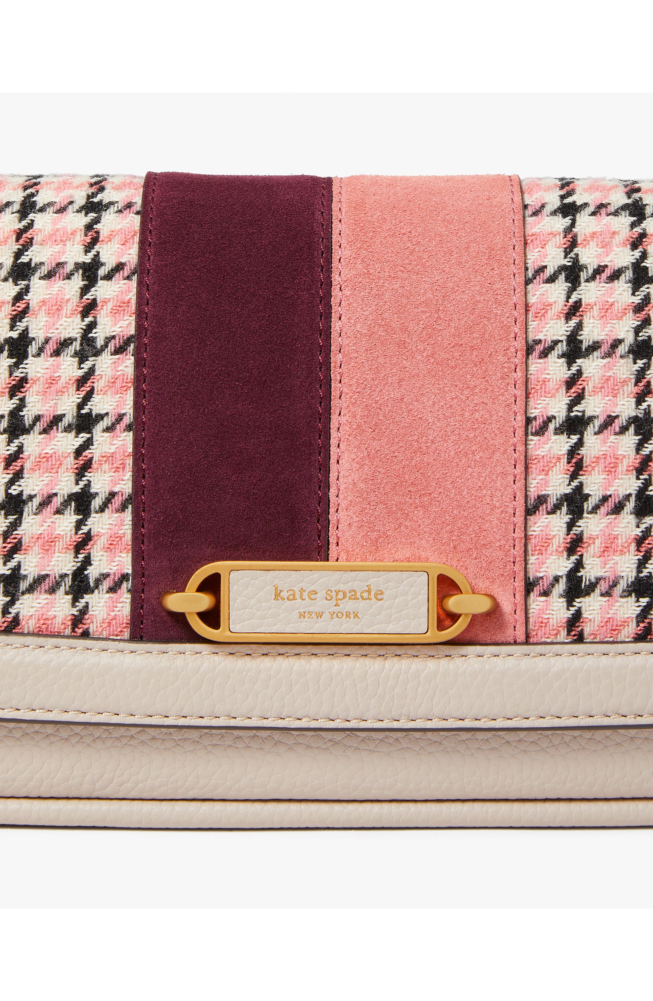 Kate Spade New York gramercy racing stripe leather shoulder bag, Alternate, color, 
