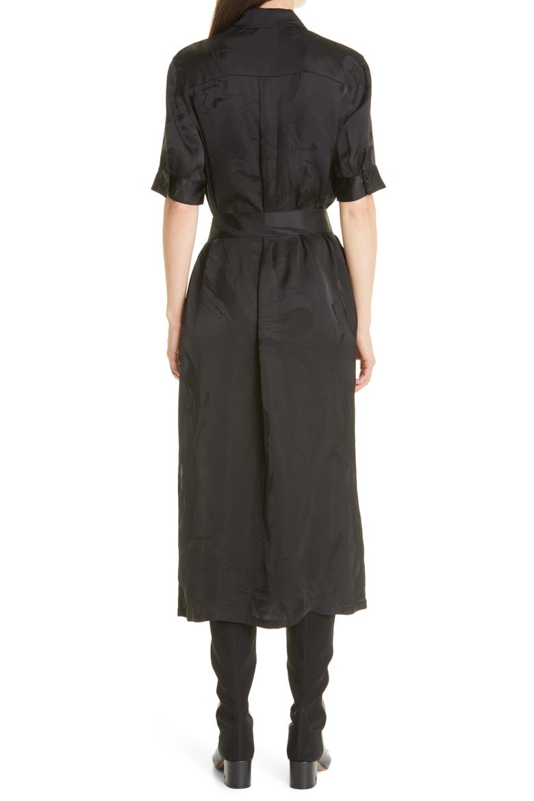 Doha Midi Shirtdress, Alternate, color, BLACK