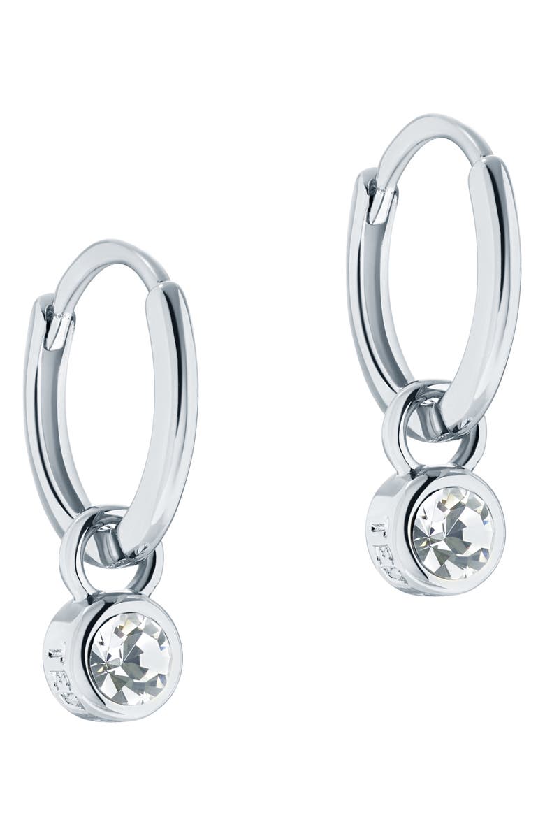 Ted Baker London Sinalaa Crystal Mini Huggie Hoop Earrings, Main, color, 