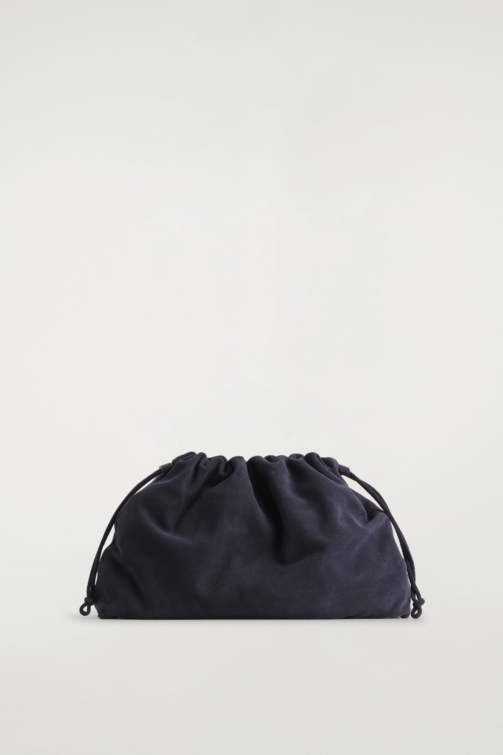 COS Cavatelli Clutch Bag - Suede, Alternate, color, Navy