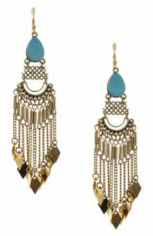 OLIVIA WELLES Talia Fringe Drop Earrings