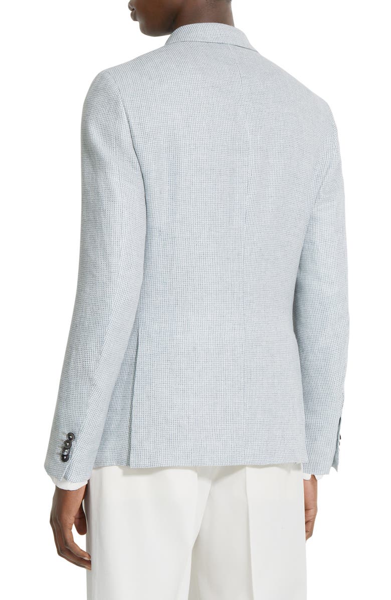 ZEGNA Fairway Crossover Linen, Wool & Silk Sport Coat, Alternate, color, Light Blue