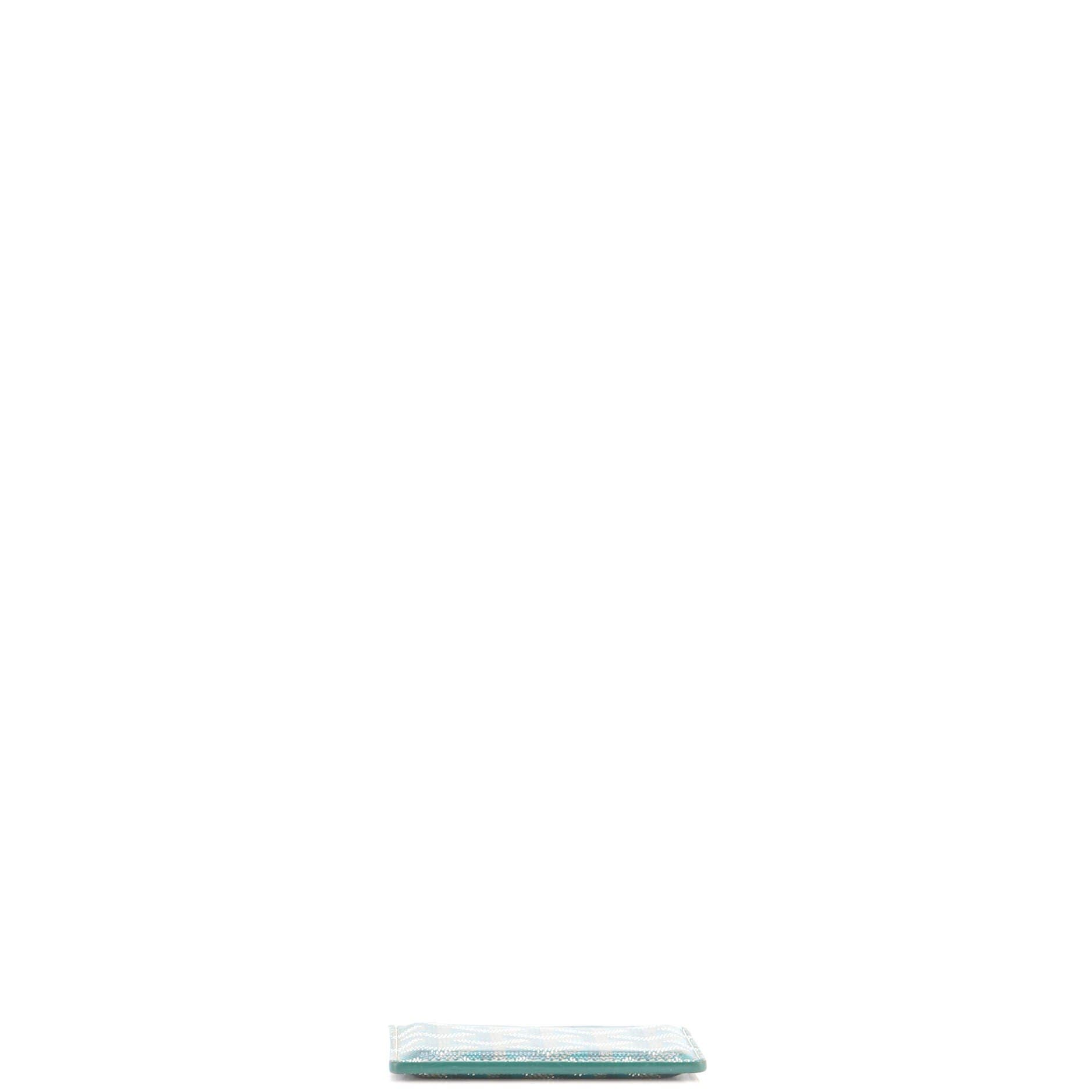 Saint Sulpice Card Holder Coated Canvas, Alternate, color, Green