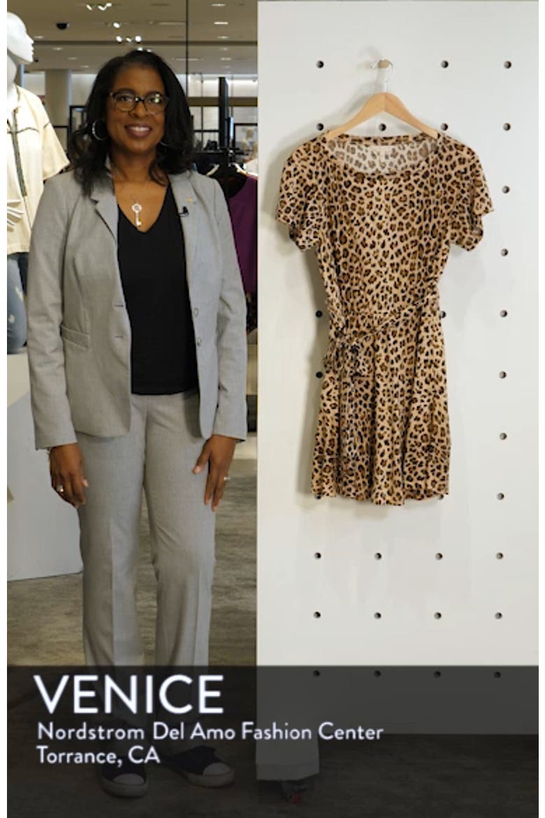 Leopard Print Linen Minidress video