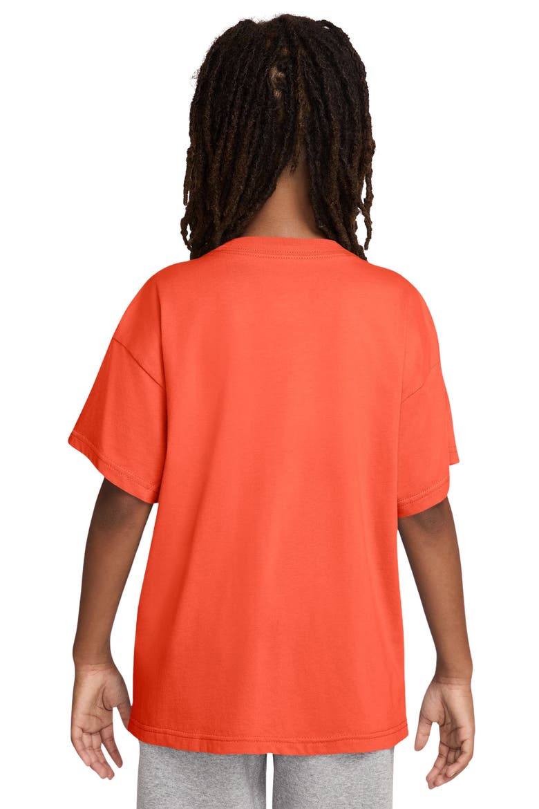 Kids' Sportswear Oval Logo Cotton Graphic T-Shirt, Alternate, color, TURF ORANGE