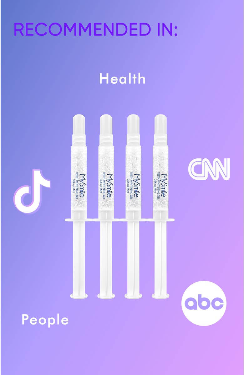 MySmile Teeth Whitening Gel Refill Pack with 35% CP, Alternate, color, White