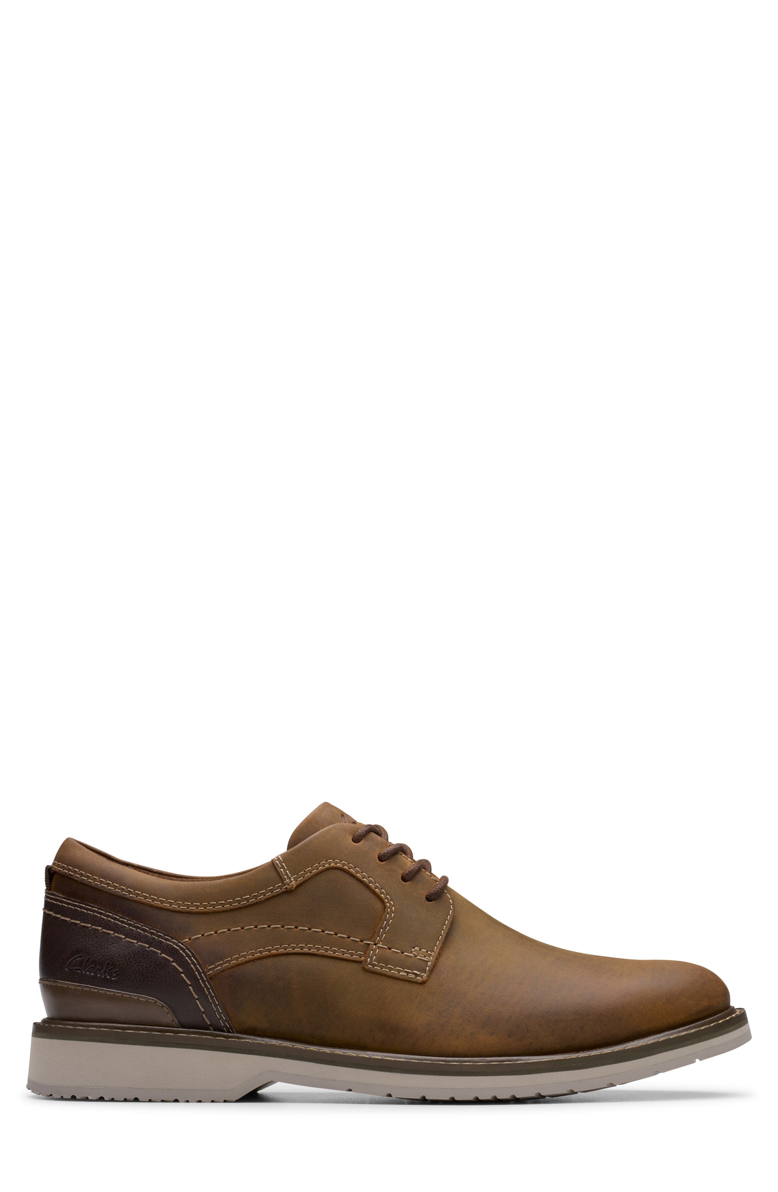 Clarks<sup>®</sup> Monahan Plain Toe Oxford, Alternate, color, Beeswax Leather