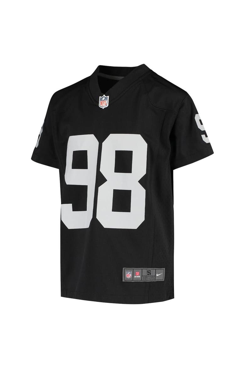 Youth Nike Maxx Crosby Black Las Vegas Raiders Game Jersey, Alternate, color, BLACK
