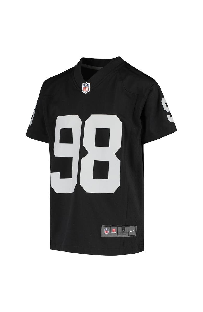 Nike Youth Nike Maxx Crosby Black Las Vegas Raiders Game Jersey, Alternate, color, Black