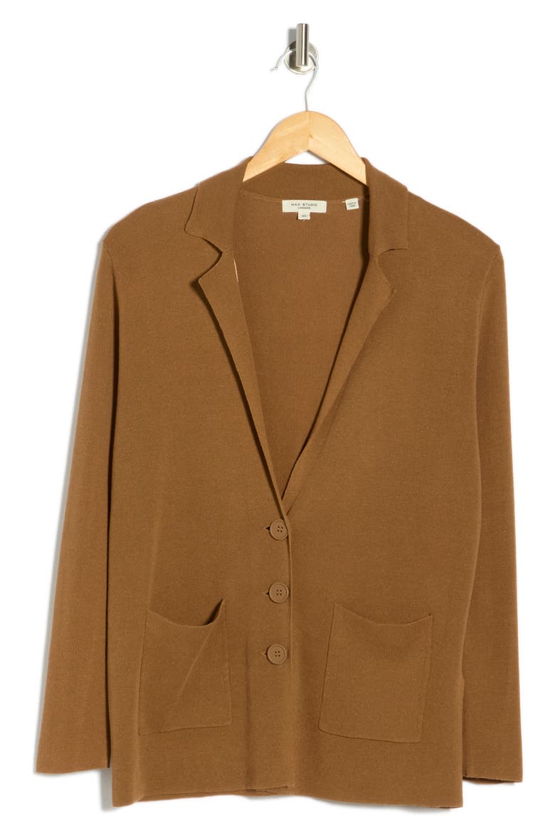 Boyfriend Cardigan Sweater, Alternate, color, MOCHA