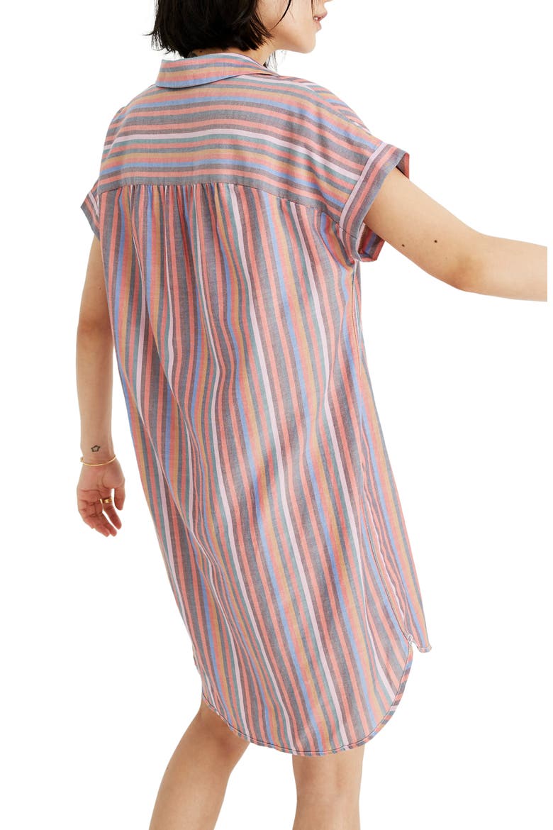 Stripe Central Shirtdress, Alternate, color, MULLED WINE SMITH STRIPE