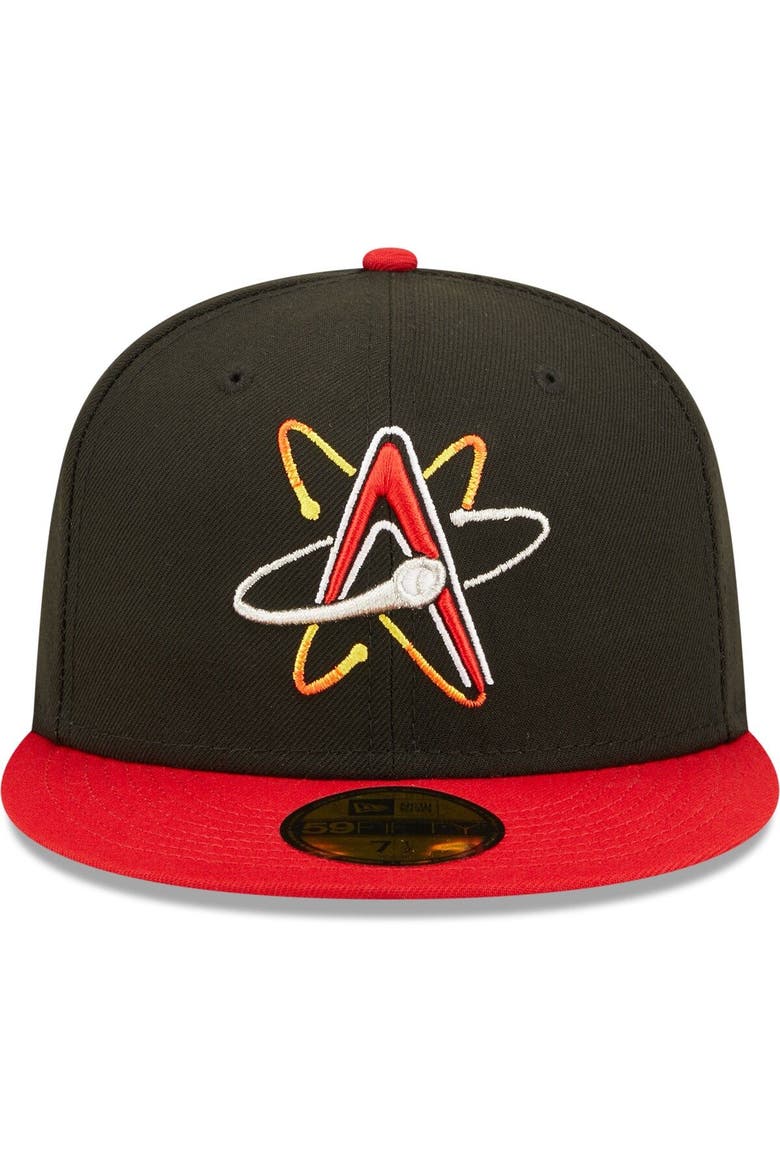 Men's New Era Black Albuquerque Isotopes Home Logo Authentic Collection 59FIFTY Fitted Hat, Alternate, color, Black